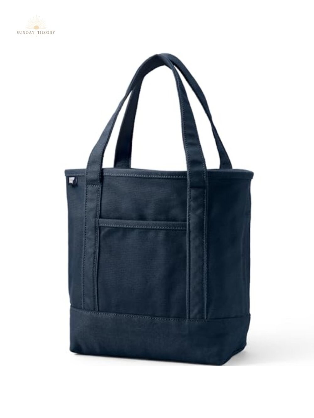 Structured Cotton Canvas Tote with 5 Pockets & Key Strap, Holds Laptop